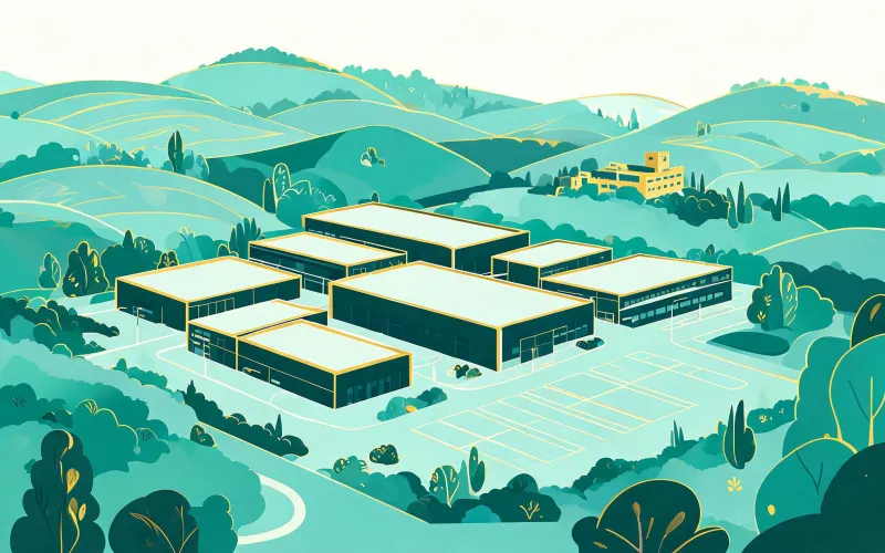 Map illustration of Breton Castello di Godego campus