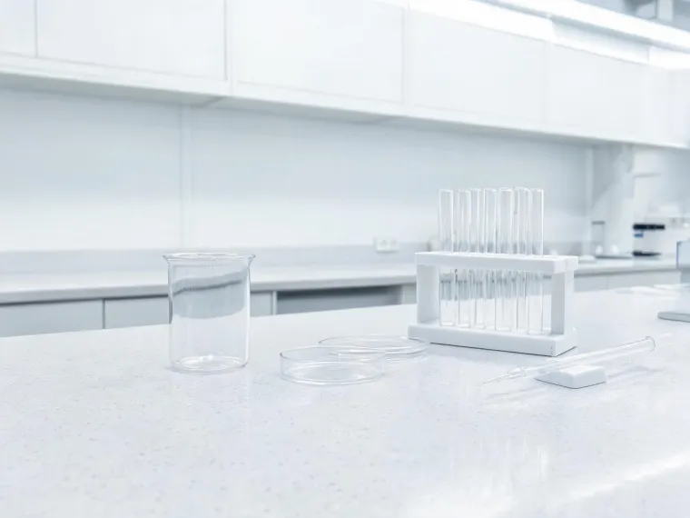 Clinic laboratory quartz work surface